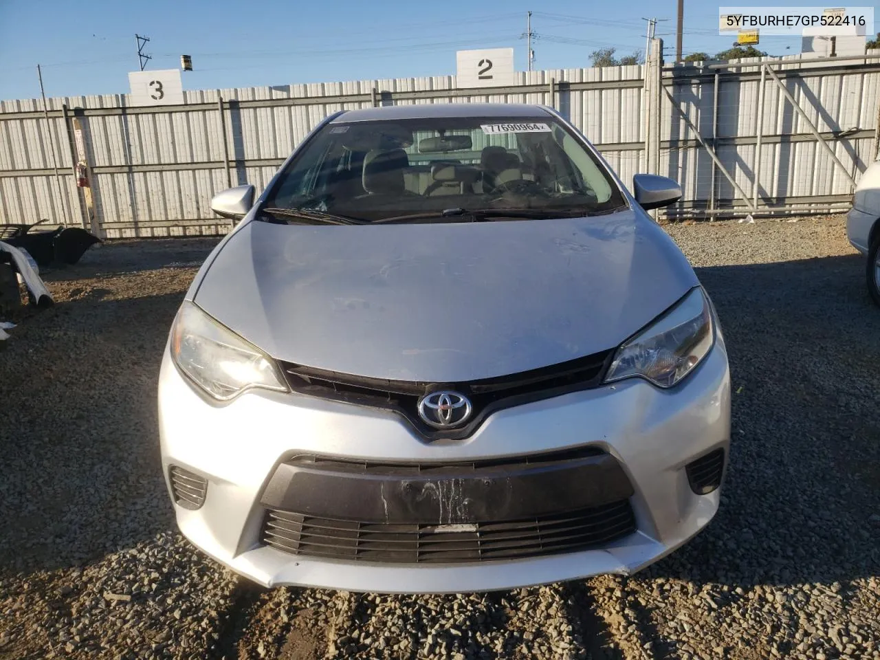 2016 Toyota Corolla L VIN: 5YFBURHE7GP522416 Lot: 77690964