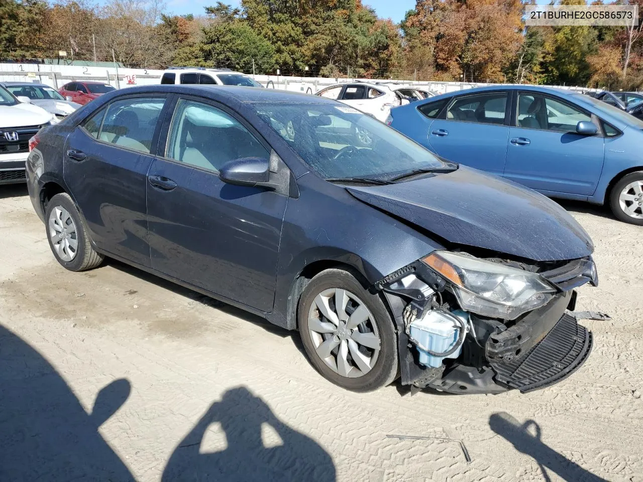 2016 Toyota Corolla L VIN: 2T1BURHE2GC586573 Lot: 77933224