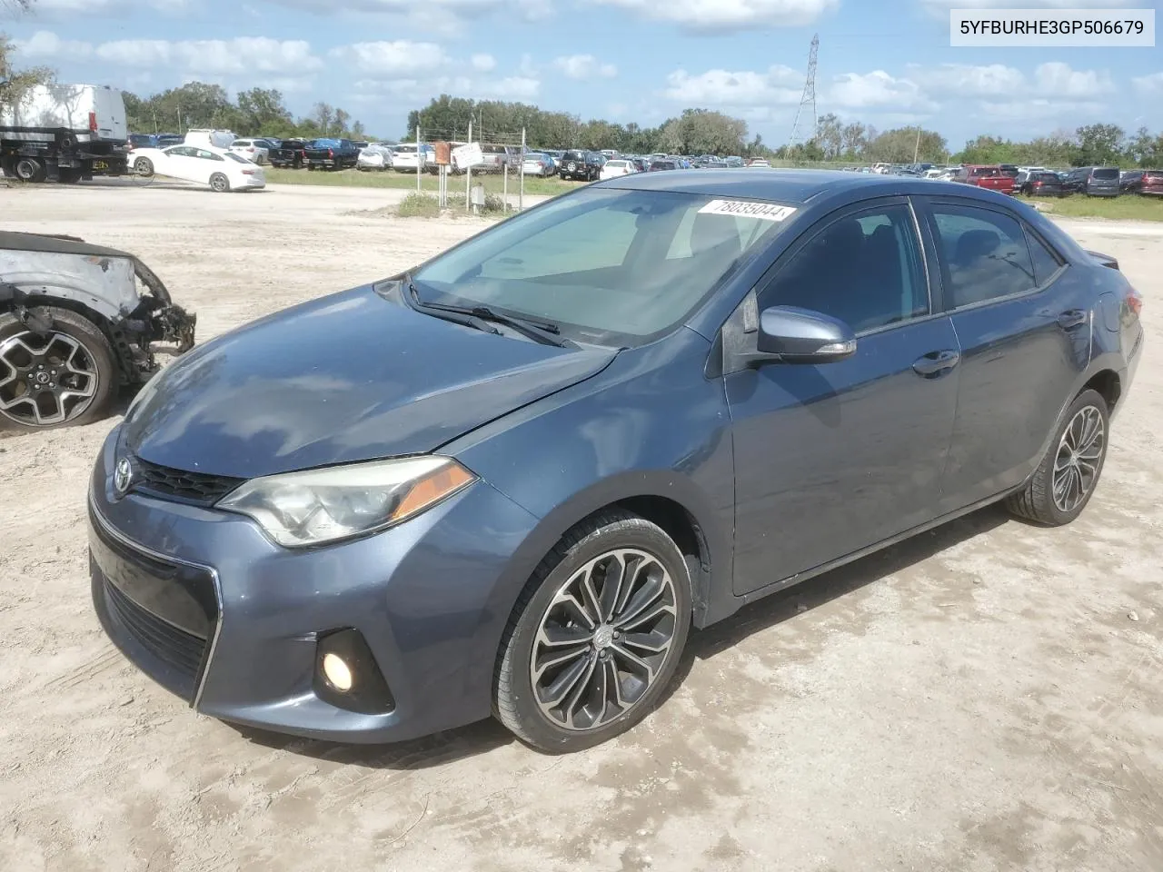 2016 Toyota Corolla L VIN: 5YFBURHE3GP506679 Lot: 78035044