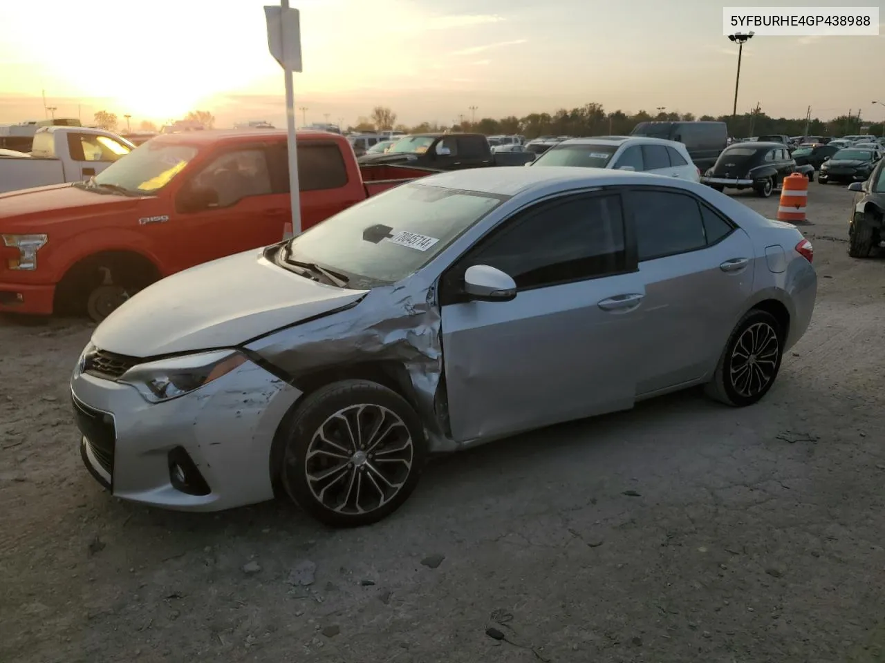 2016 Toyota Corolla L VIN: 5YFBURHE4GP438988 Lot: 78045714