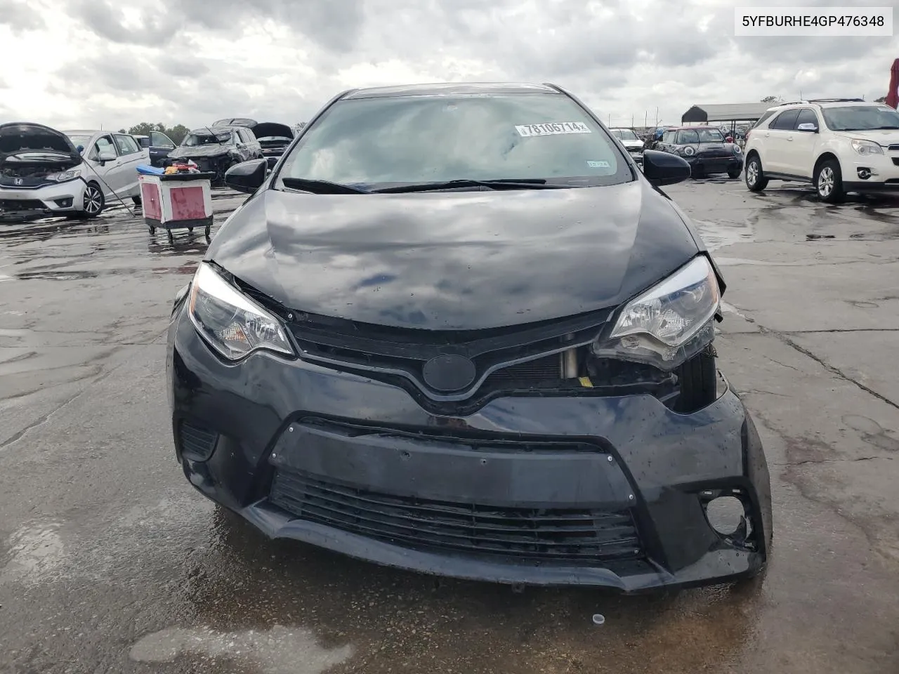 5YFBURHE4GP476348 2016 Toyota Corolla L