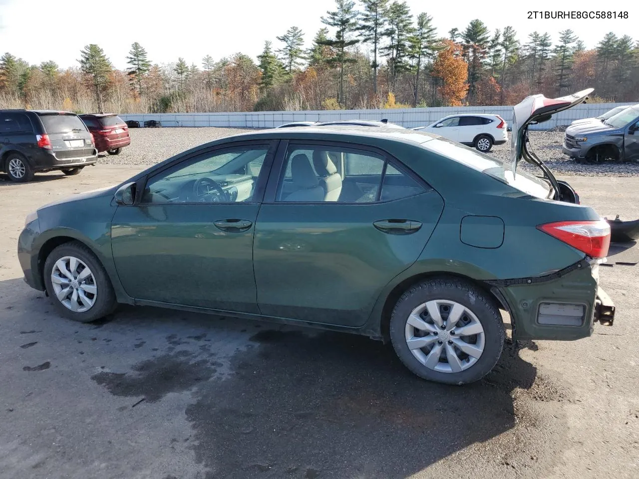 2016 Toyota Corolla L VIN: 2T1BURHE8GC588148 Lot: 78505634