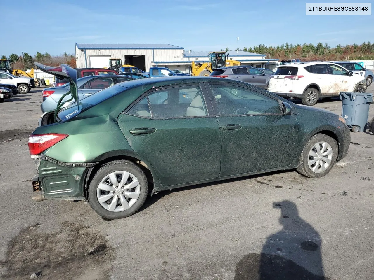 2016 Toyota Corolla L VIN: 2T1BURHE8GC588148 Lot: 78505634