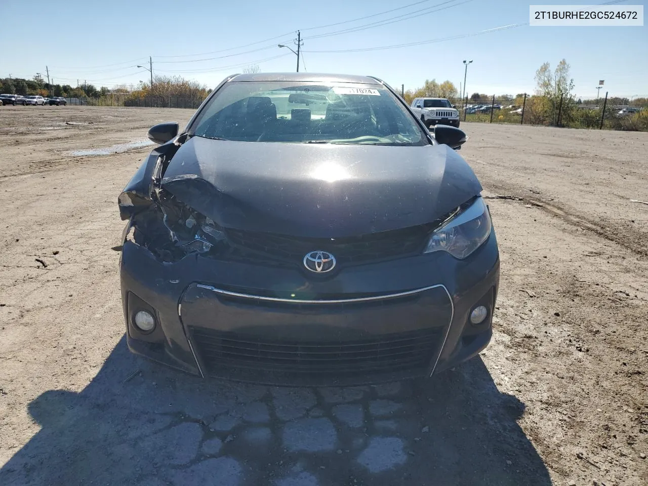 2016 Toyota Corolla L VIN: 2T1BURHE2GC524672 Lot: 78517024