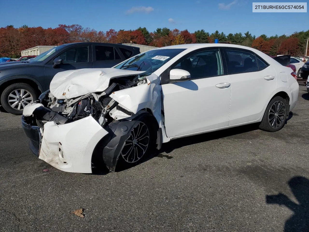 2016 Toyota Corolla L VIN: 2T1BURHE6GC574054 Lot: 78703014