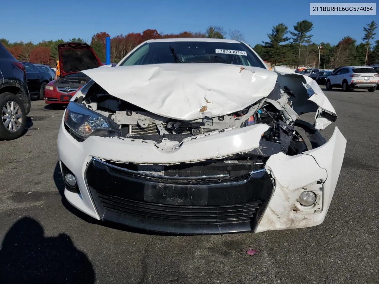 2016 Toyota Corolla L VIN: 2T1BURHE6GC574054 Lot: 78703014