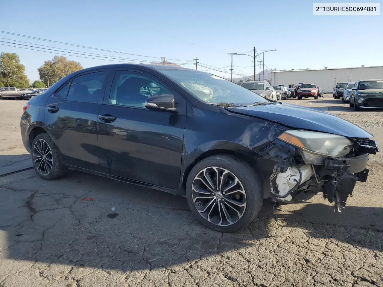 2016 Toyota Corolla L VIN: 2T1BURHE5GC694881 Lot: 78714204