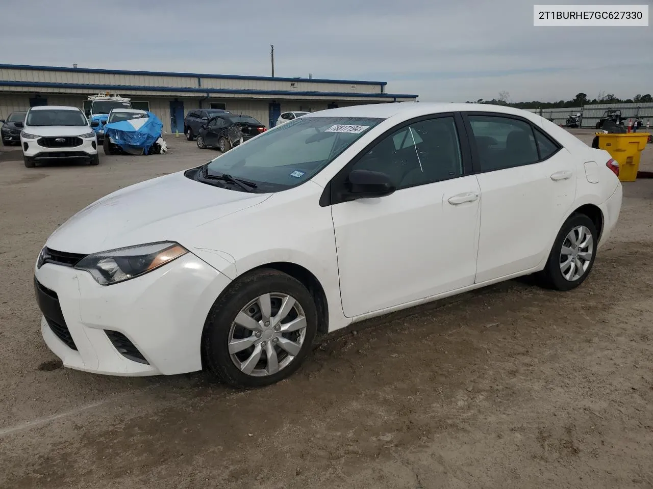 2016 Toyota Corolla L VIN: 2T1BURHE7GC627330 Lot: 78817194