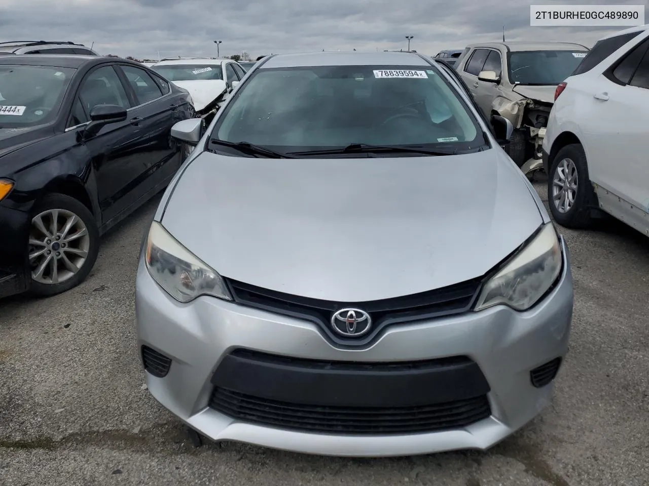 2016 Toyota Corolla L VIN: 2T1BURHE0GC489890 Lot: 78839594