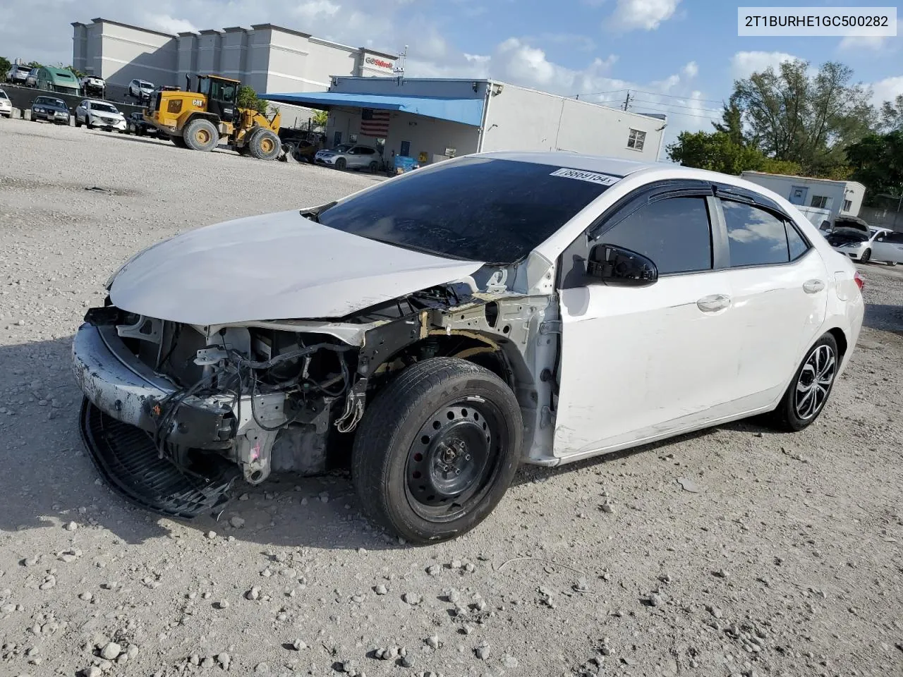 2016 Toyota Corolla L VIN: 2T1BURHE1GC500282 Lot: 78869154