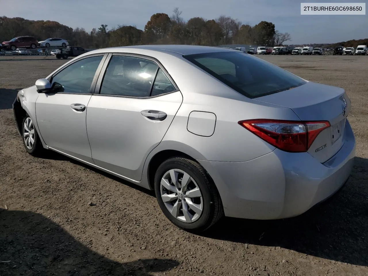 2016 Toyota Corolla L VIN: 2T1BURHE6GC698650 Lot: 78891924