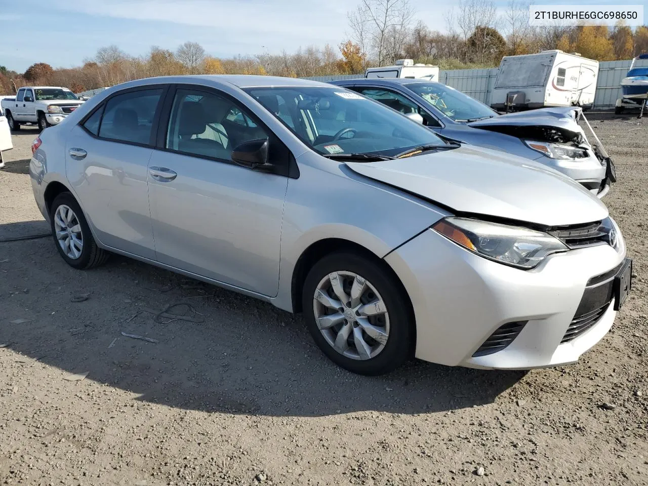 2016 Toyota Corolla L VIN: 2T1BURHE6GC698650 Lot: 78891924