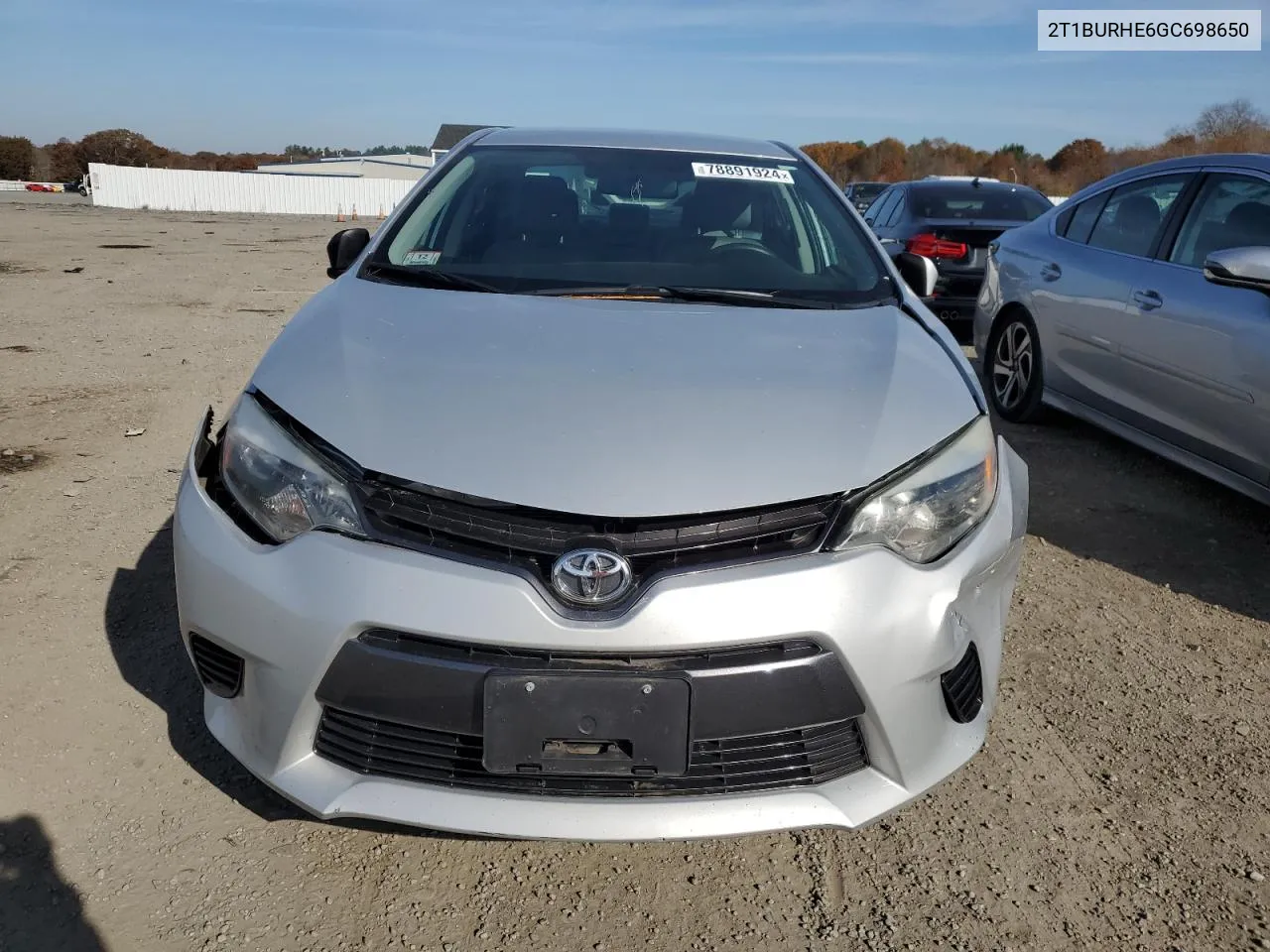 2016 Toyota Corolla L VIN: 2T1BURHE6GC698650 Lot: 78891924