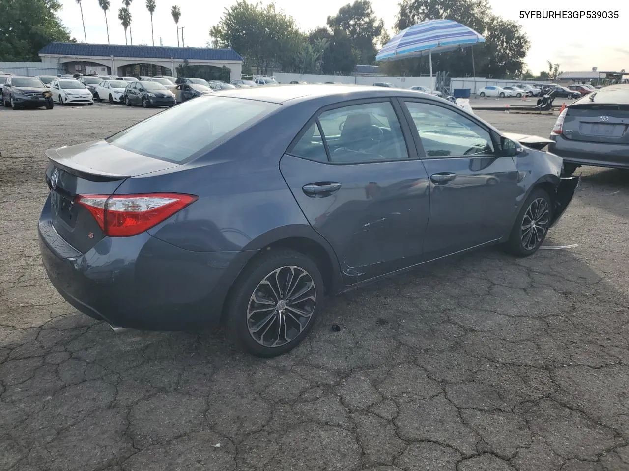 2016 Toyota Corolla L VIN: 5YFBURHE3GP539035 Lot: 79220744