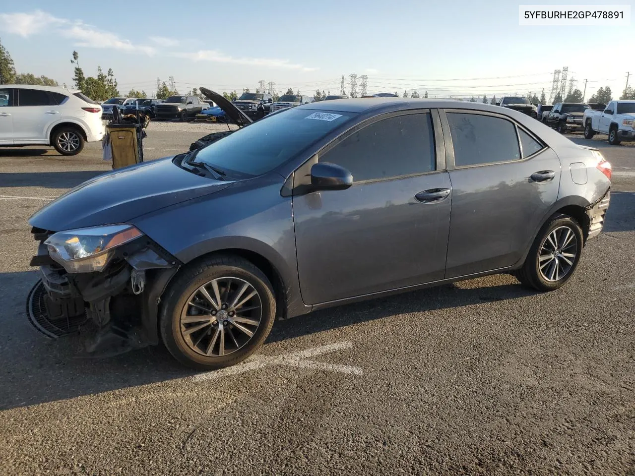 2016 Toyota Corolla L VIN: 5YFBURHE2GP478891 Lot: 79640214