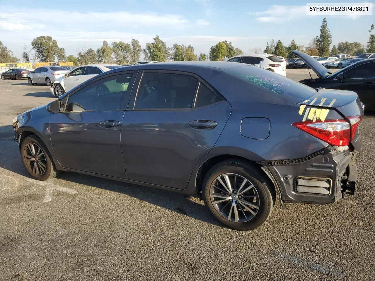 2016 Toyota Corolla L VIN: 5YFBURHE2GP478891 Lot: 79640214