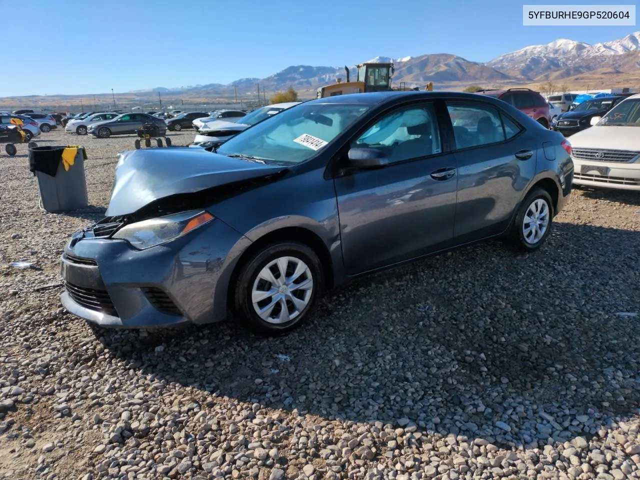 2016 Toyota Corolla L VIN: 5YFBURHE9GP520604 Lot: 79841414