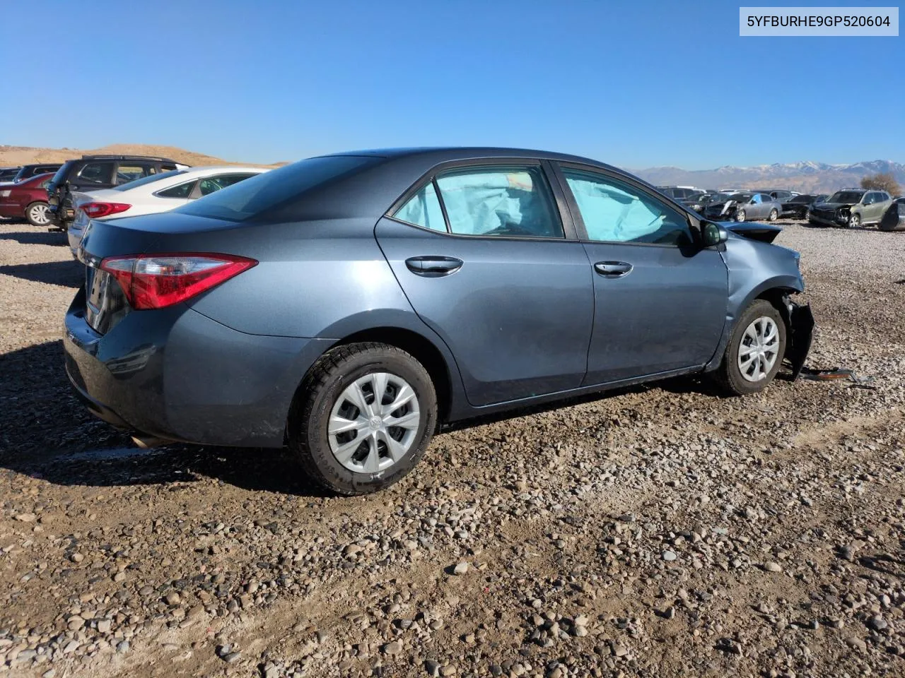 2016 Toyota Corolla L VIN: 5YFBURHE9GP520604 Lot: 79841414