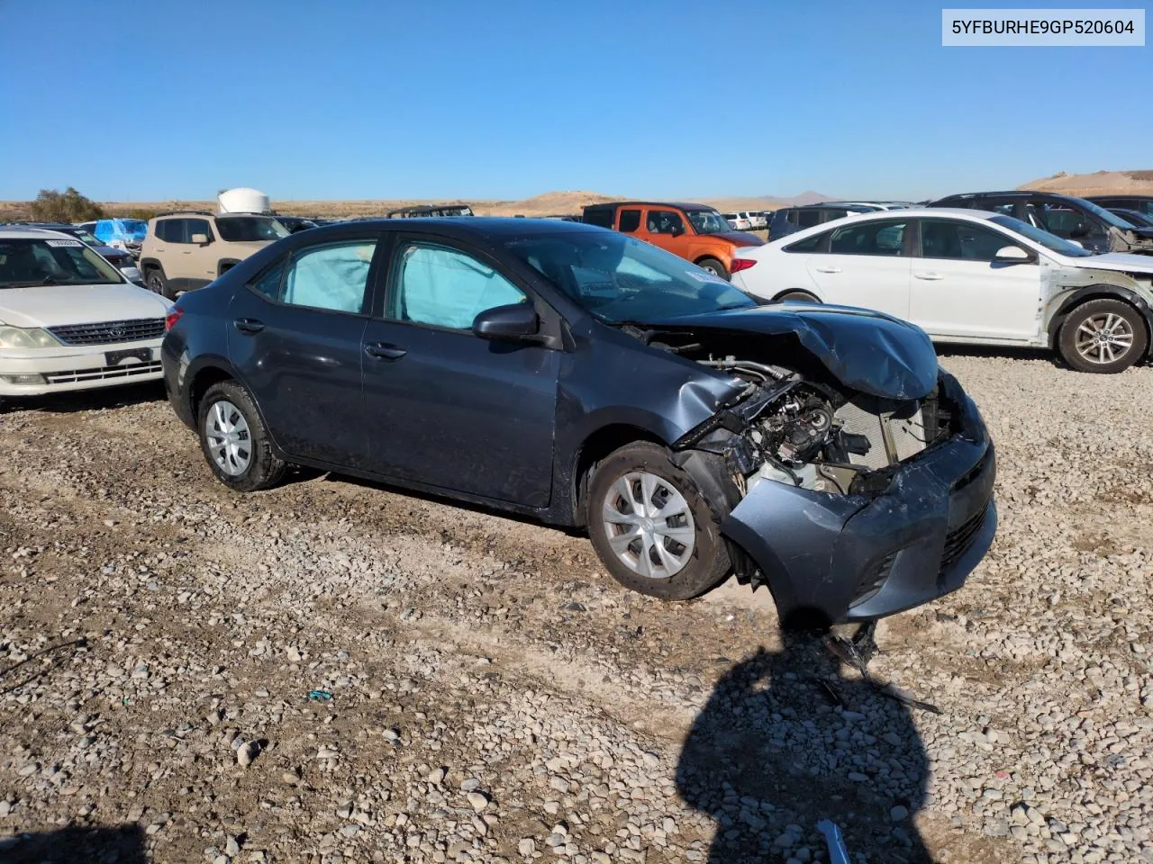 2016 Toyota Corolla L VIN: 5YFBURHE9GP520604 Lot: 79841414