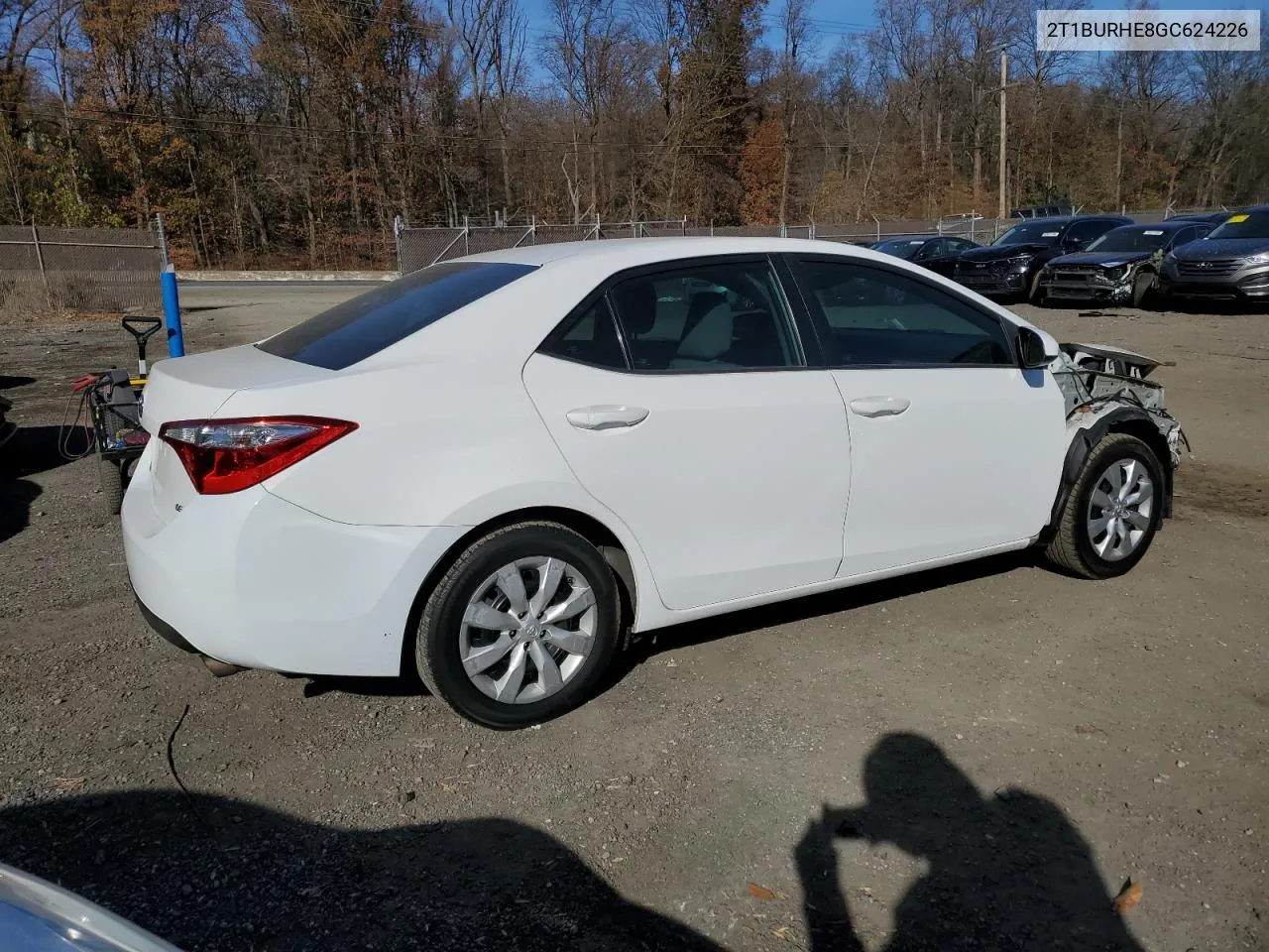 2016 Toyota Corolla L VIN: 2T1BURHE8GC624226 Lot: 79939104