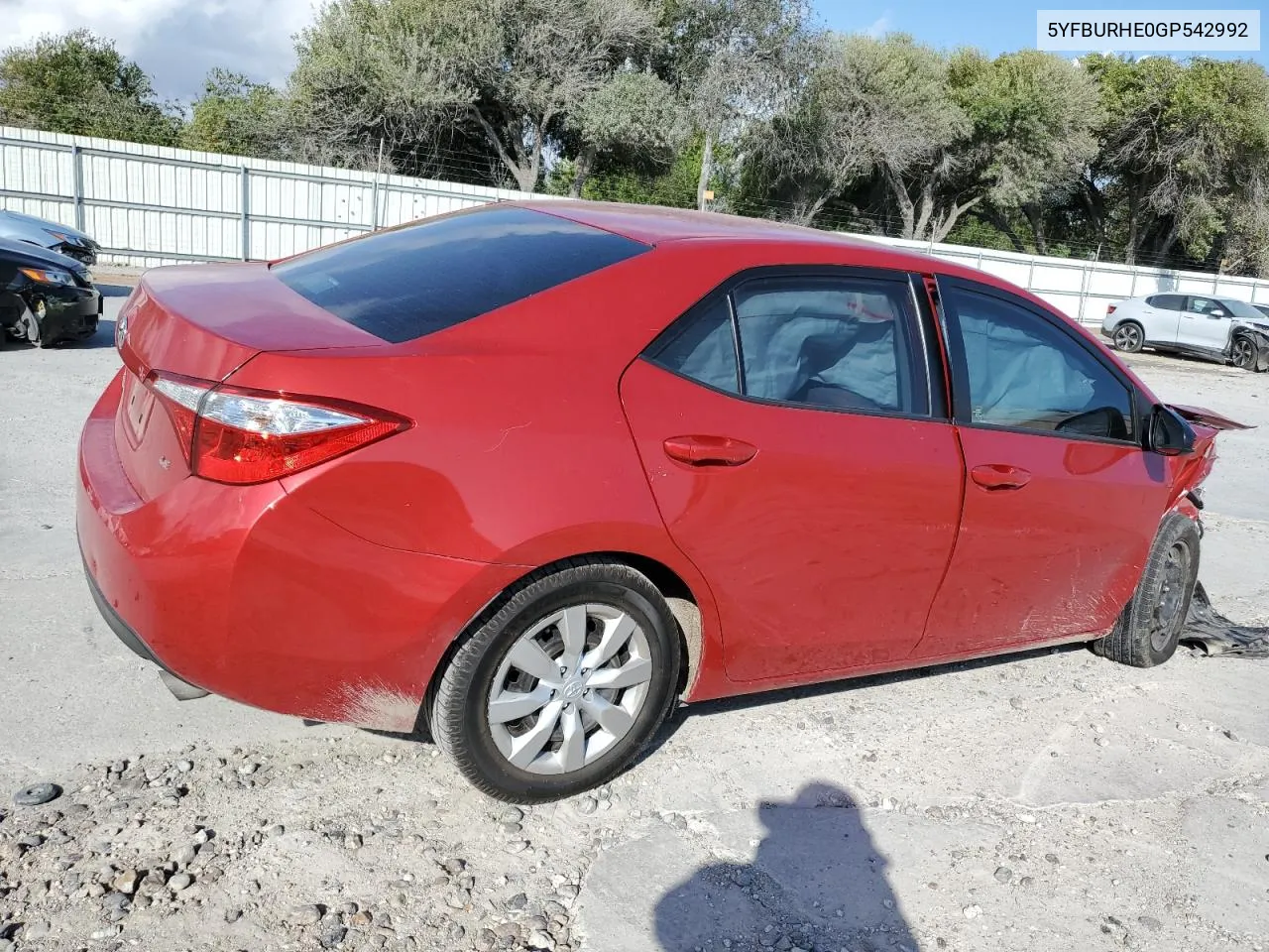 2016 Toyota Corolla L VIN: 5YFBURHE0GP542992 Lot: 79977204