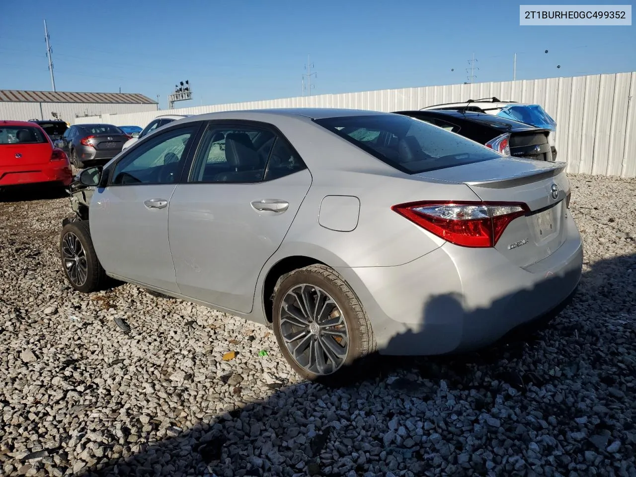 2016 Toyota Corolla L VIN: 2T1BURHE0GC499352 Lot: 80022934