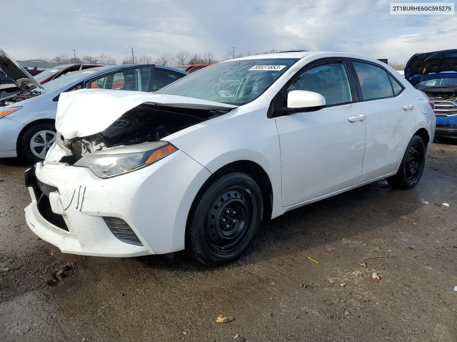 2016 Toyota Corolla L VIN: 2T1BURHE6GC595275 Lot: 80031683