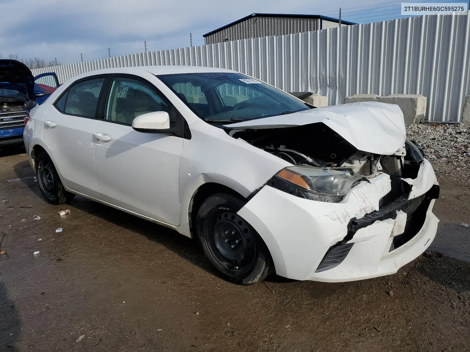 2016 Toyota Corolla L VIN: 2T1BURHE6GC595275 Lot: 80031683