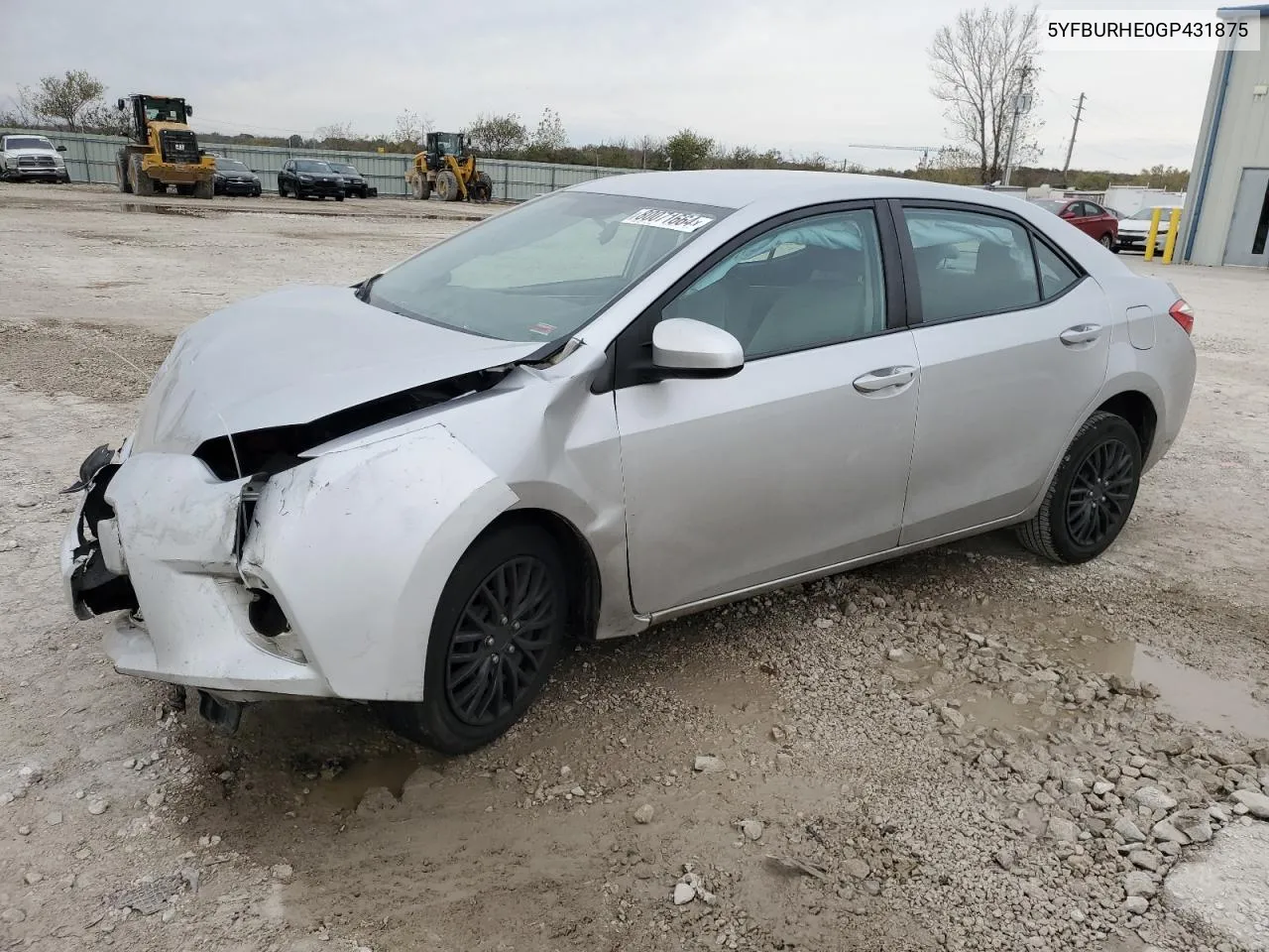 2016 Toyota Corolla L VIN: 5YFBURHE0GP431875 Lot: 80071664