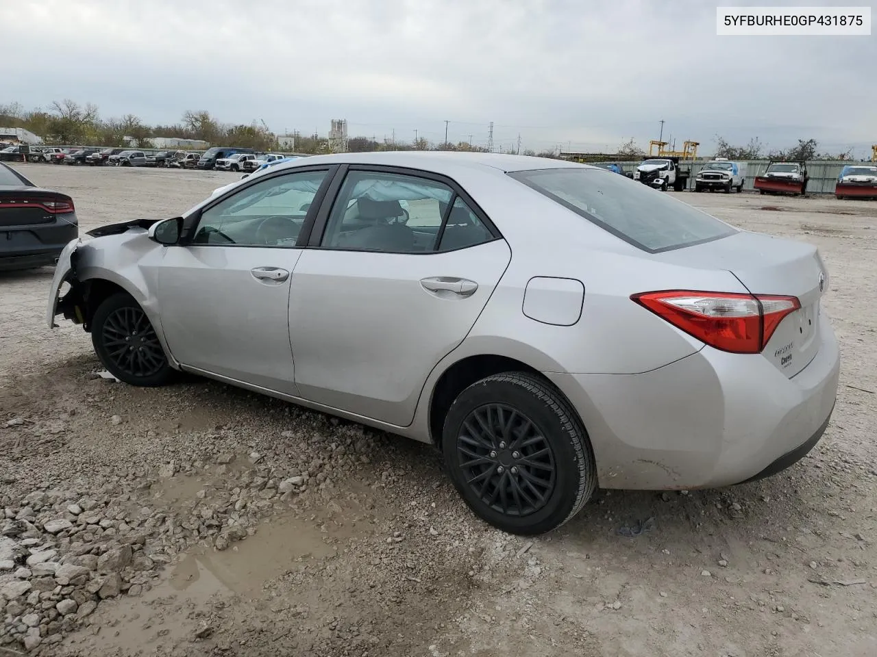 2016 Toyota Corolla L VIN: 5YFBURHE0GP431875 Lot: 80071664