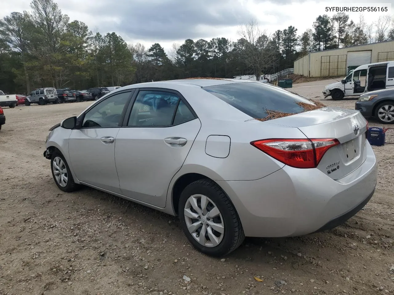 2016 Toyota Corolla L VIN: 5YFBURHE2GP556165 Lot: 80078054