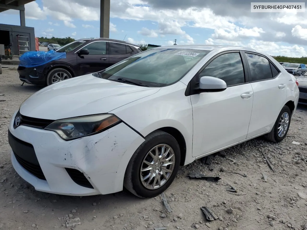 2016 Toyota Corolla L VIN: 5YFBURHE4GP407451 Lot: 80112284