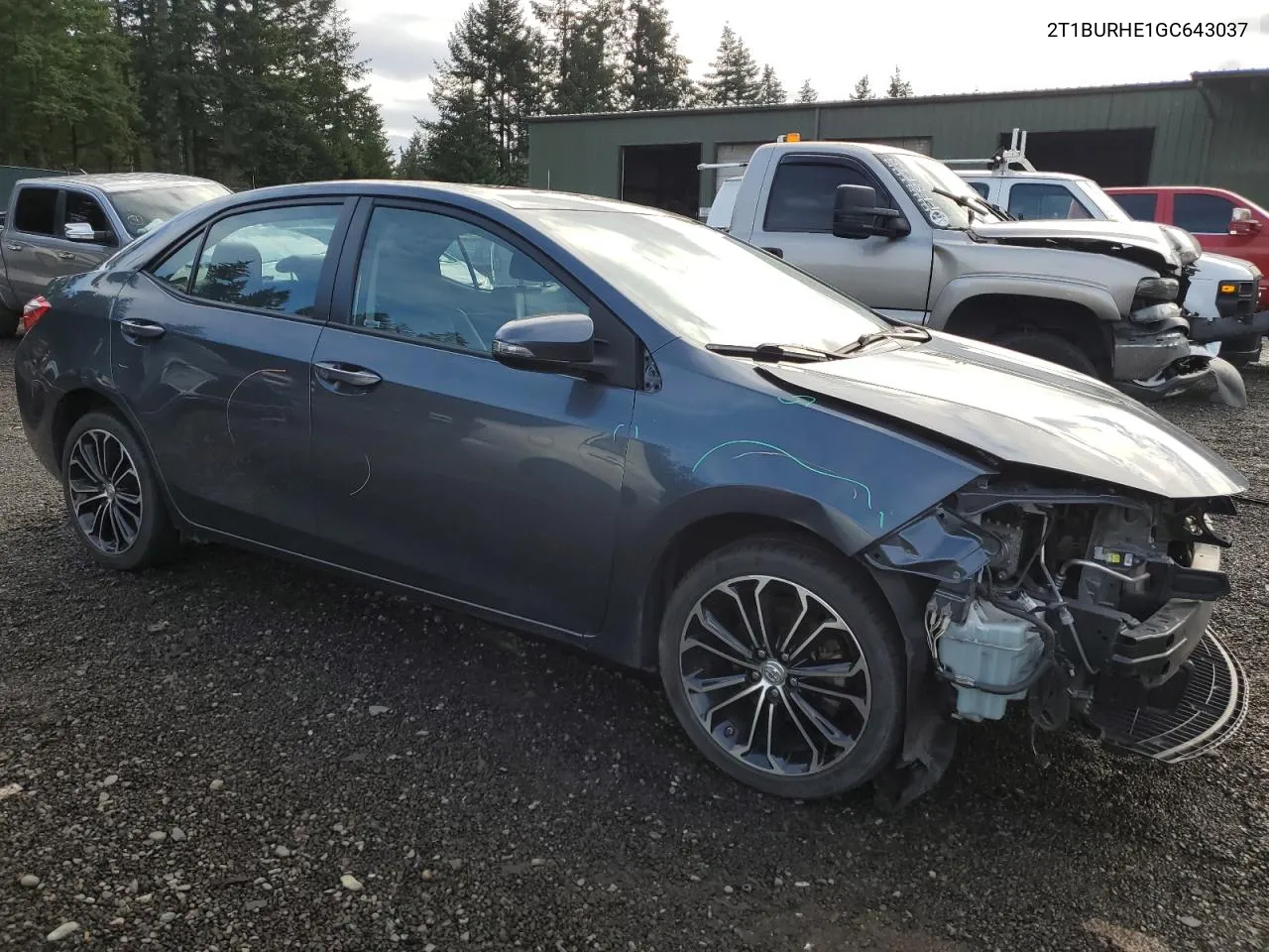 2016 Toyota Corolla L VIN: 2T1BURHE1GC643037 Lot: 80155704