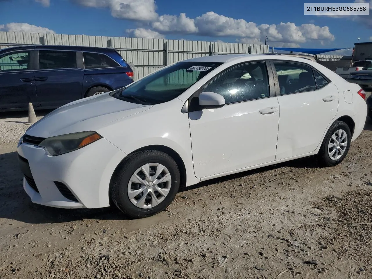 2016 Toyota Corolla L VIN: 2T1BURHE3GC685788 Lot: 80349844