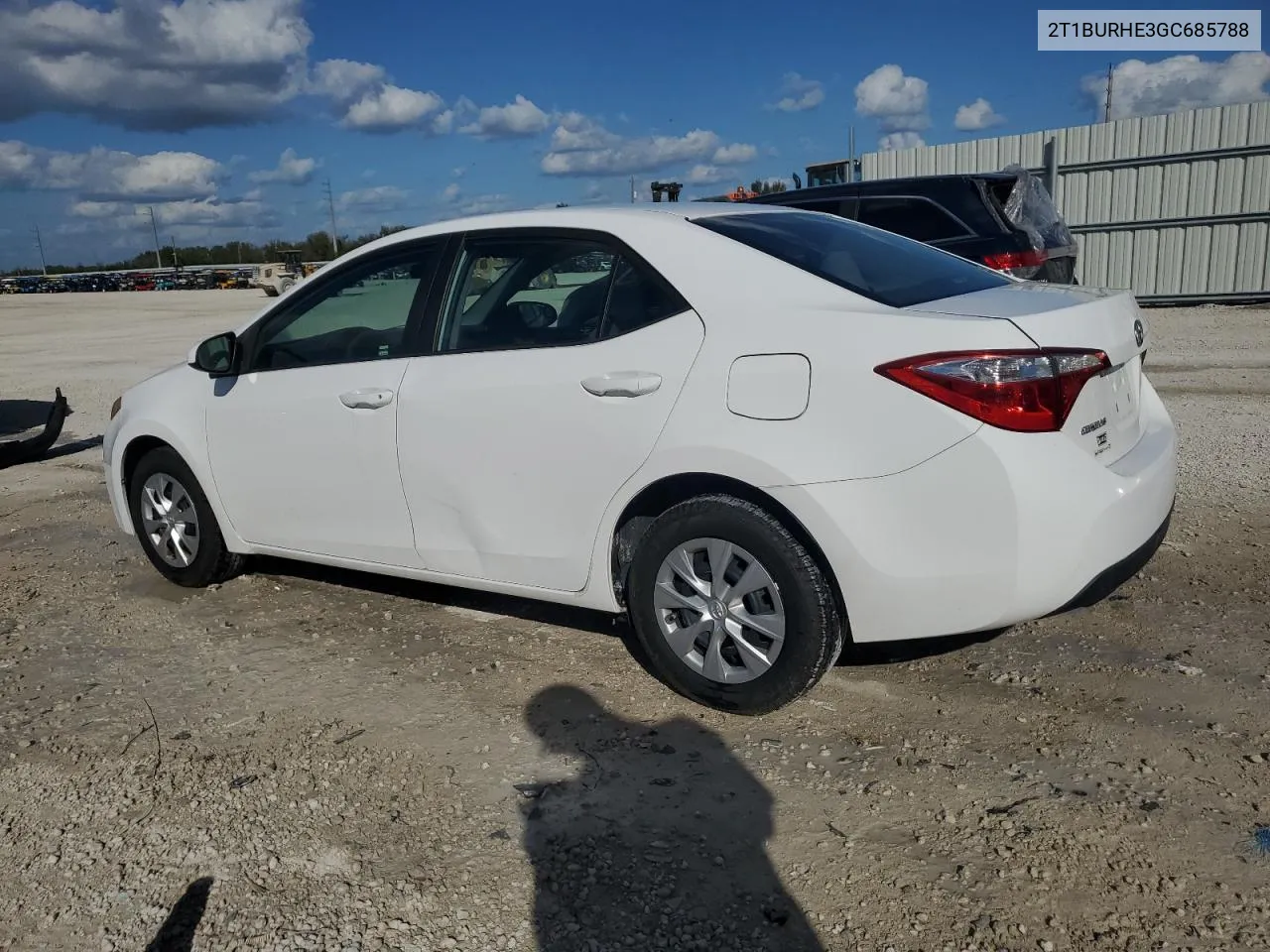 2016 Toyota Corolla L VIN: 2T1BURHE3GC685788 Lot: 80349844