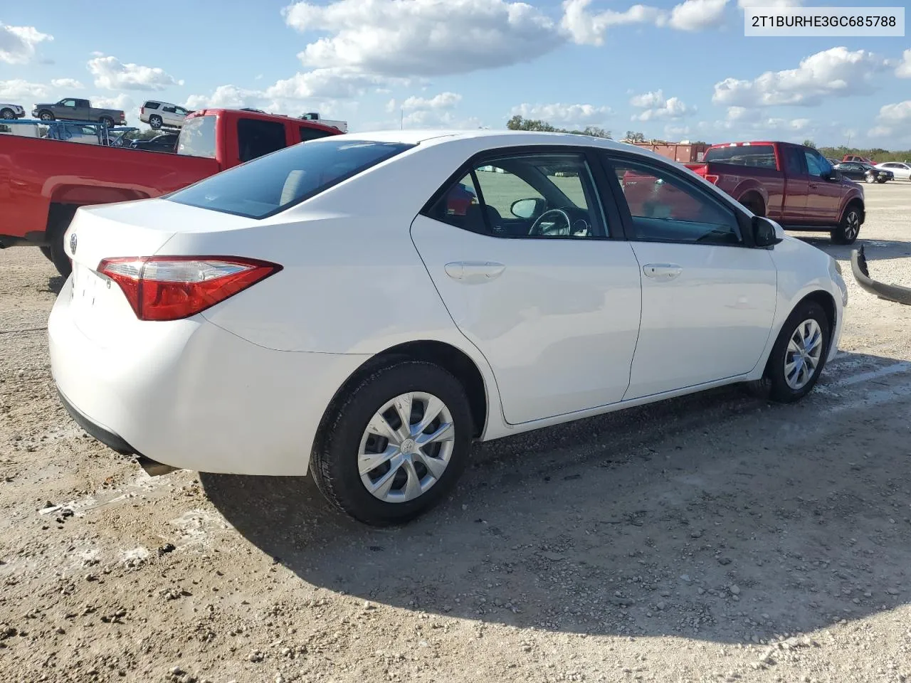 2016 Toyota Corolla L VIN: 2T1BURHE3GC685788 Lot: 80349844