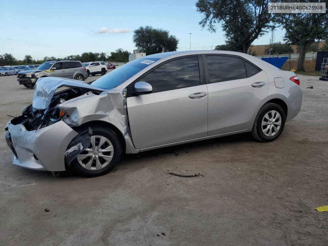 2016 Toyota Corolla L VIN: 2T1BURHE4GC625938 Lot: 80456494