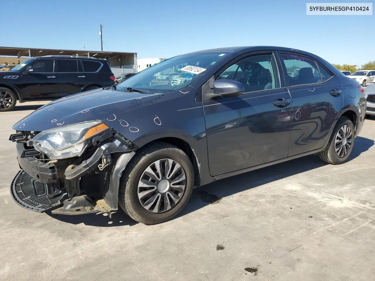 2016 Toyota Corolla L VIN: 5YFBURHE5GP410424 Lot: 80692134