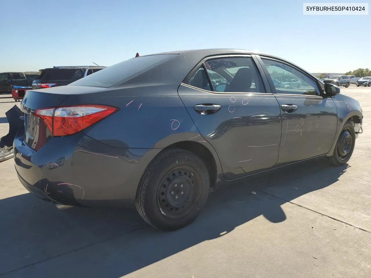 2016 Toyota Corolla L VIN: 5YFBURHE5GP410424 Lot: 80692134