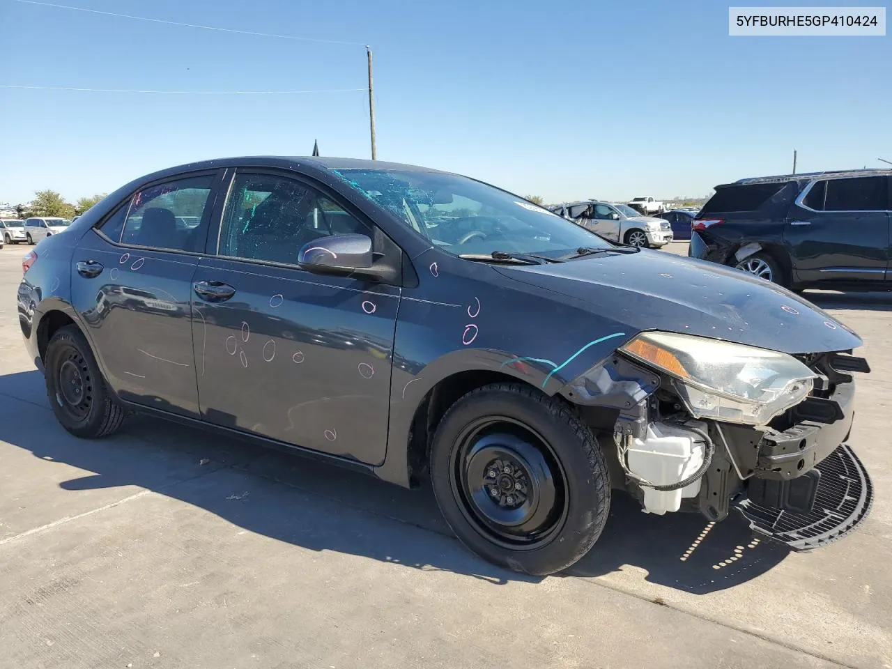 2016 Toyota Corolla L VIN: 5YFBURHE5GP410424 Lot: 80692134