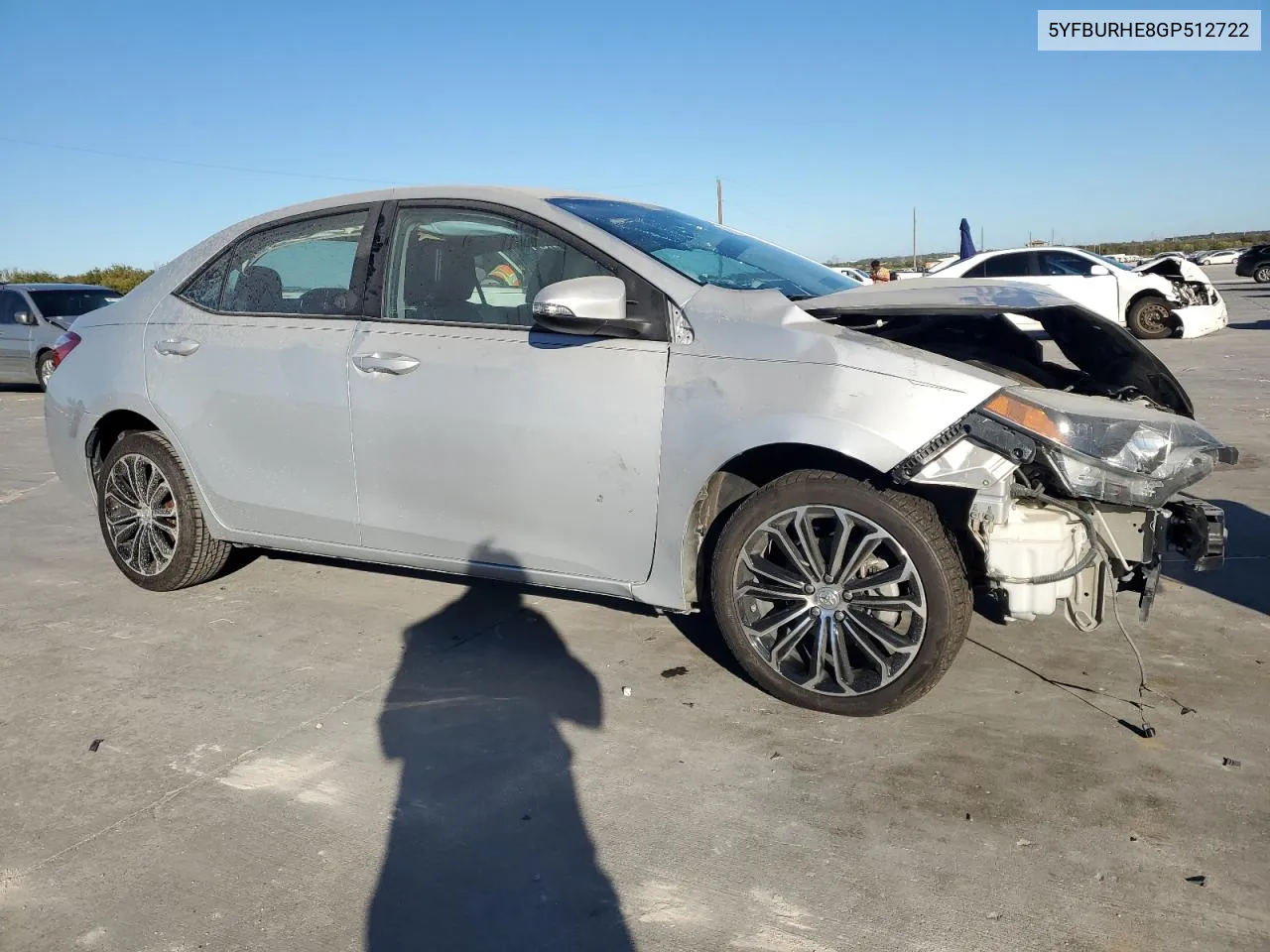 2016 Toyota Corolla L VIN: 5YFBURHE8GP512722 Lot: 80723014