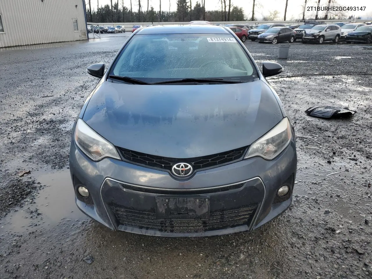 2016 Toyota Corolla L VIN: 2T1BURHE2GC493147 Lot: 81374914