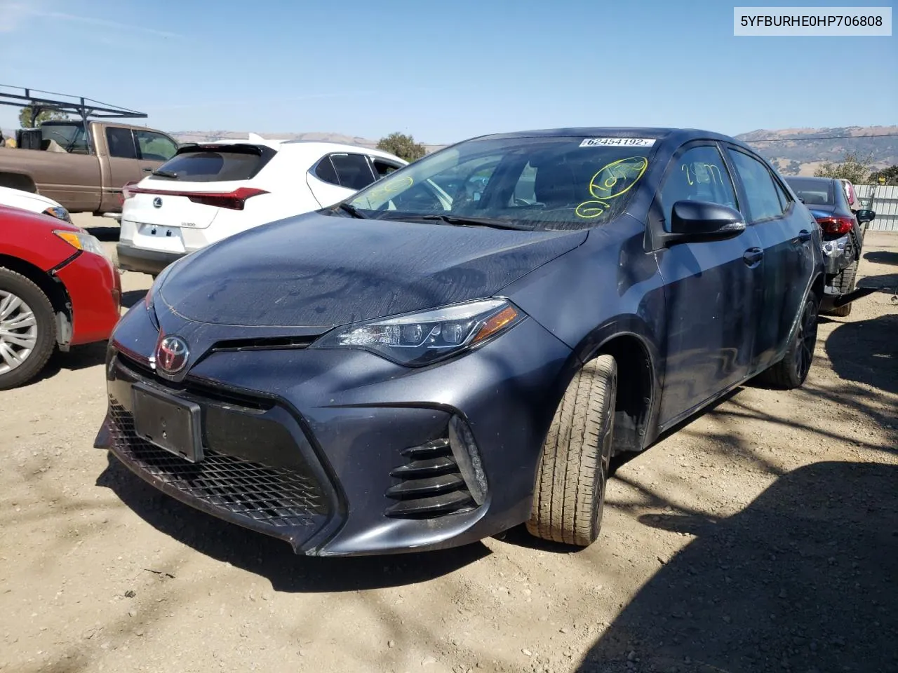 2017 Toyota Corolla L VIN: 5YFBURHE0HP706808 Lot: 49144014