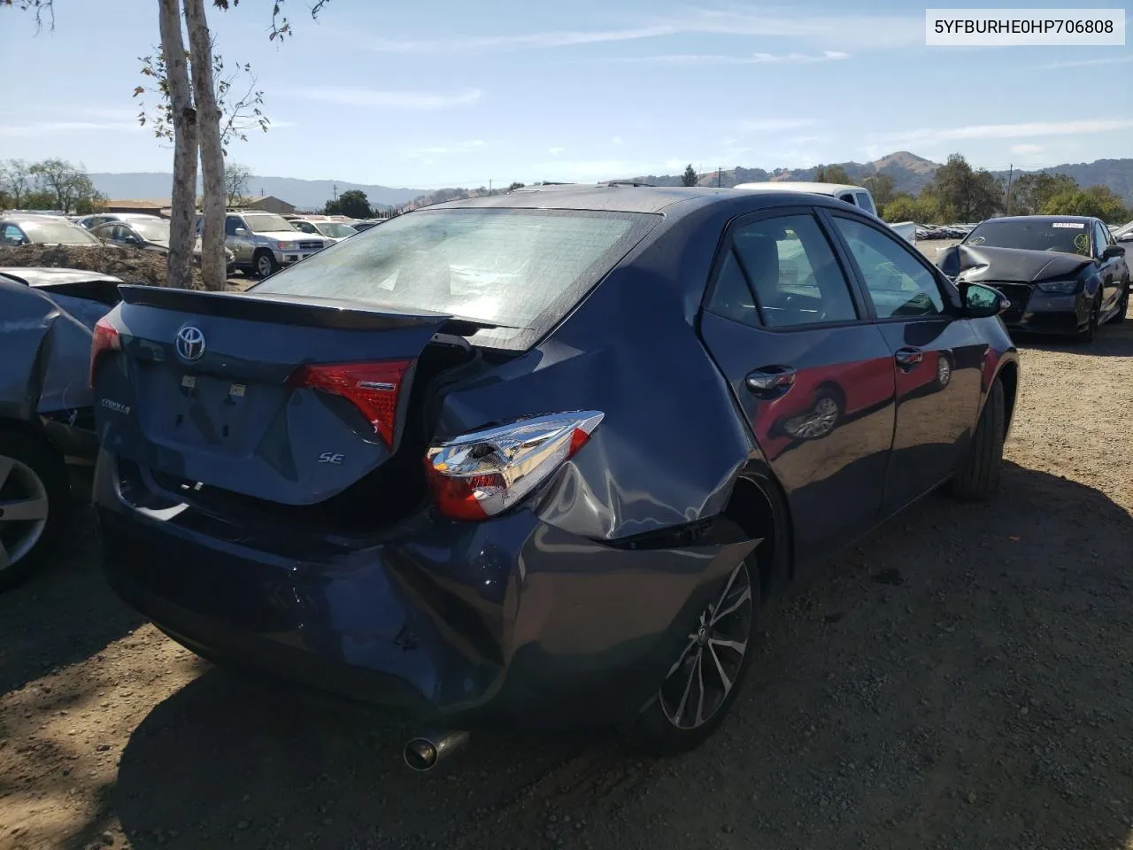 2017 Toyota Corolla L VIN: 5YFBURHE0HP706808 Lot: 49144014