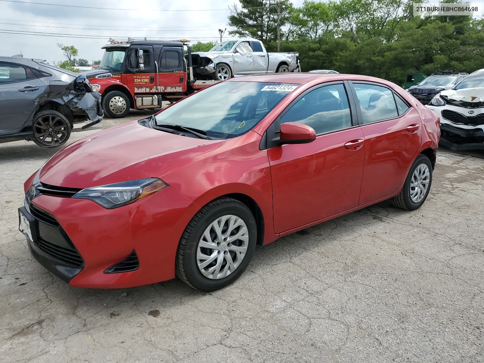 2017 Toyota Corolla L VIN: 2T1BURHE8HC864698 Lot: 54621324