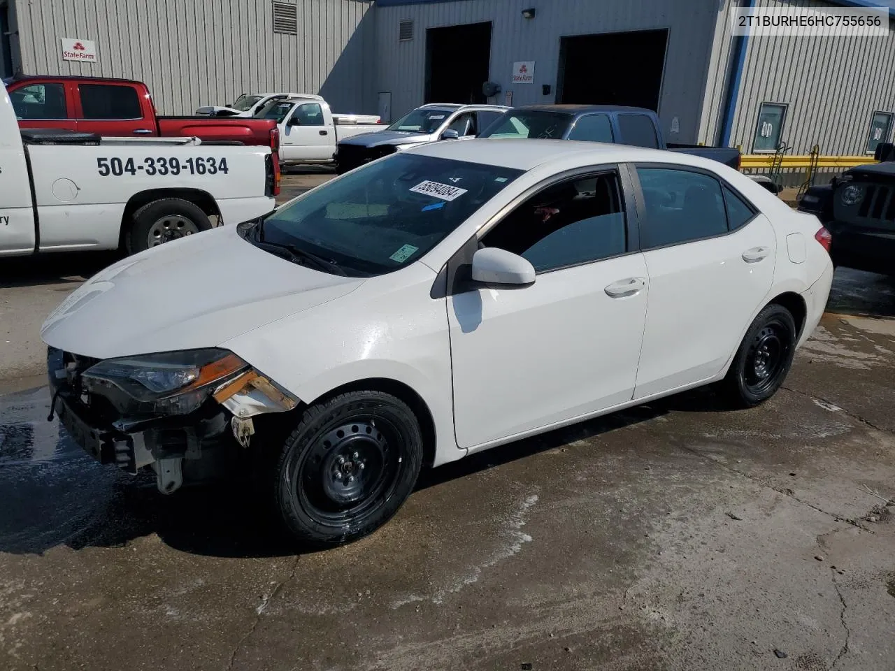 2017 Toyota Corolla L VIN: 2T1BURHE6HC755656 Lot: 55094084