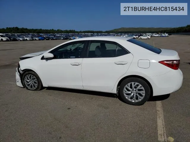 2017 Toyota Corolla L VIN: 2T1BURHE4HC815434 Lot: 56788494