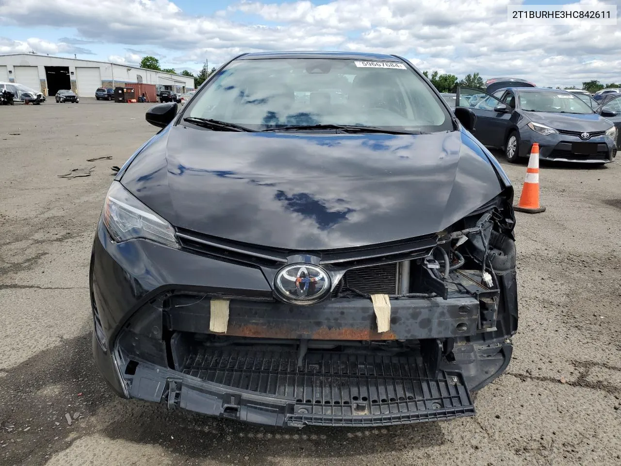 2017 Toyota Corolla L VIN: 2T1BURHE3HC842611 Lot: 59667684