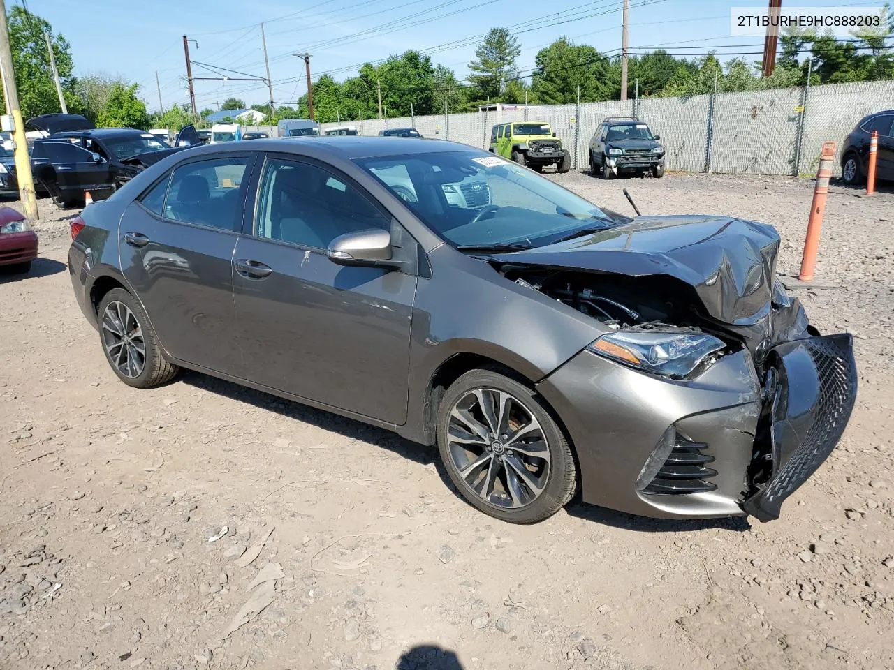 2017 Toyota Corolla L VIN: 2T1BURHE9HC888203 Lot: 60289594