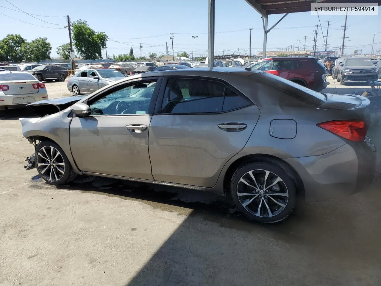 2017 Toyota Corolla L VIN: 5YFBURHE7HP594914 Lot: 61262334